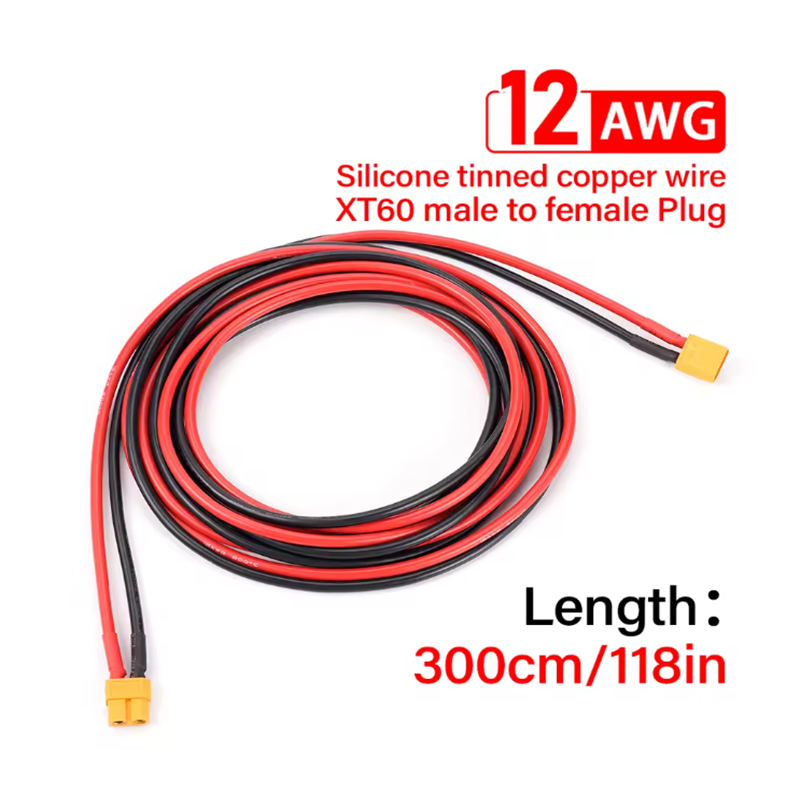 Drone Battery Adapter - 12awg xt60 macho fêmea conversão plug