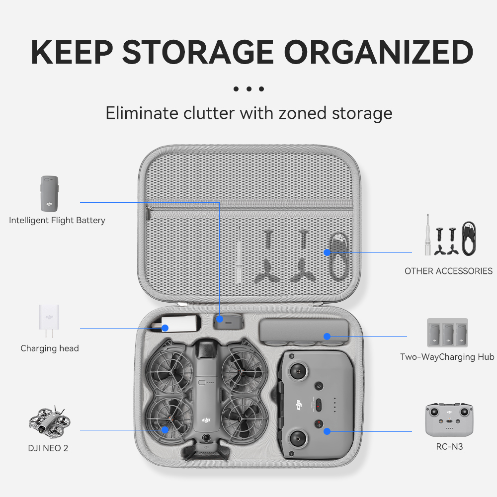 Xfji bolsa organizadora de via - Drone Hard Shell Case avaliação e preço