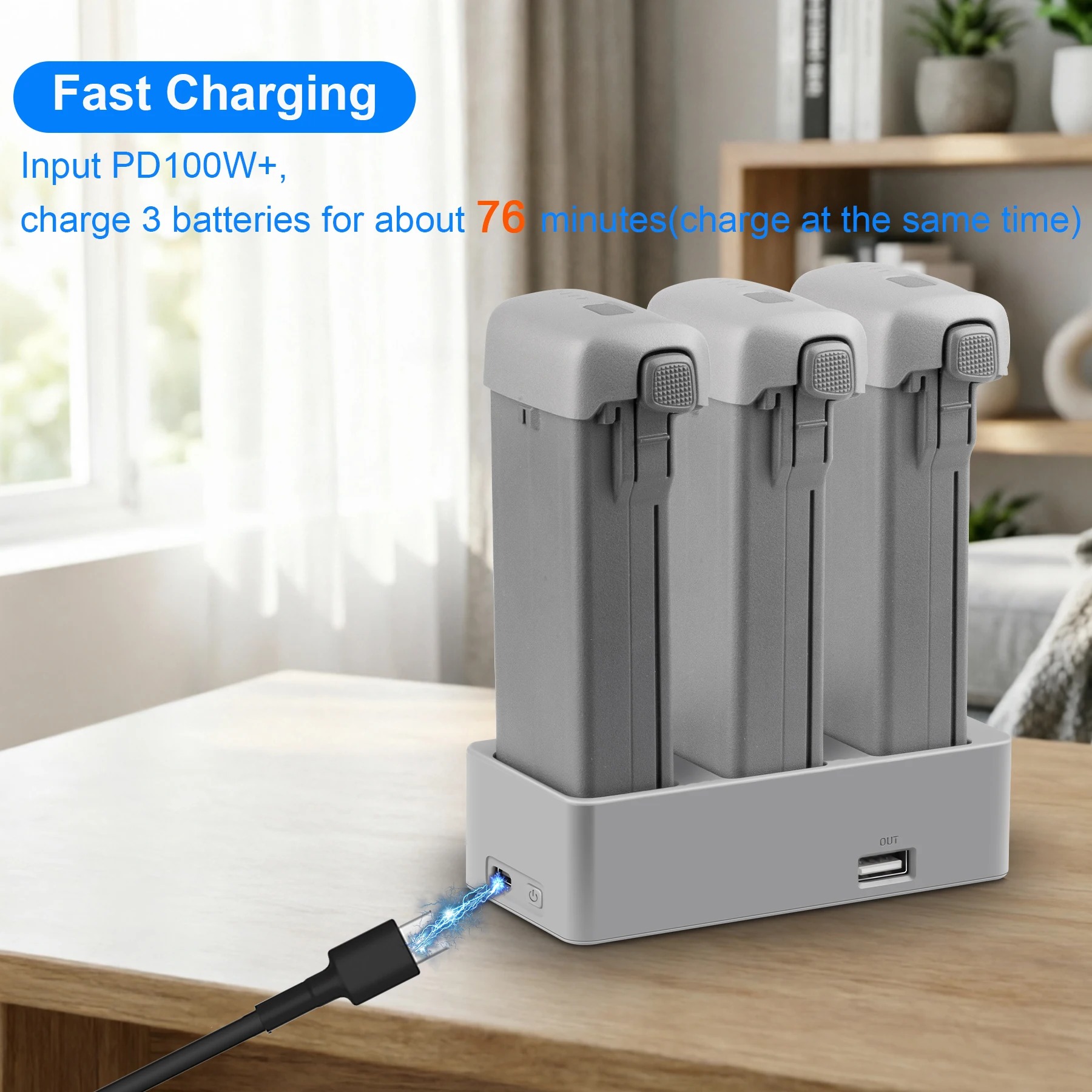 Carregador Rápido de Três Vias - Drone Power Bank avaliação e preço