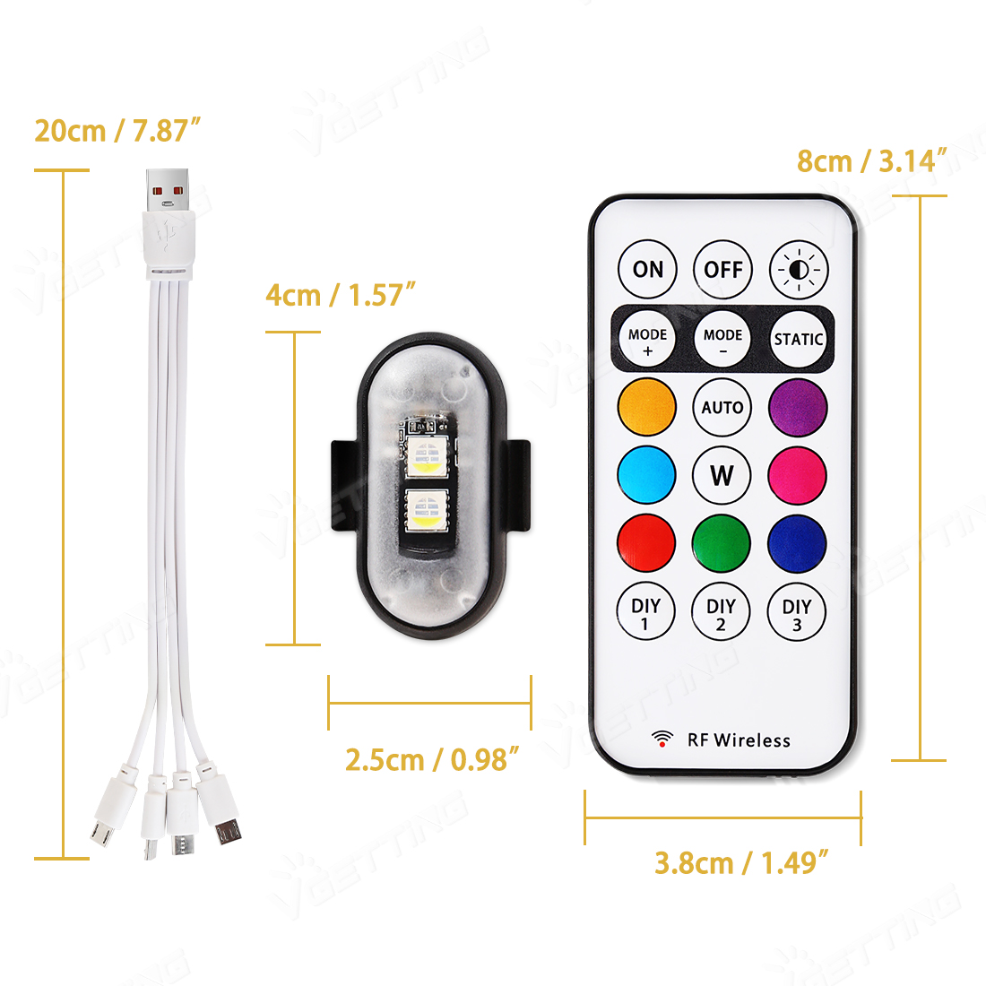 4 pçs mini drone luz estrobosc - Drone Strobe Light avaliação e preço