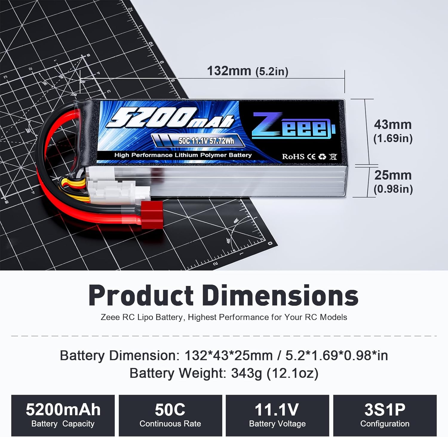 1/2 unidades Zeee 11.1V 50C 52 - Drone Controller Hood avaliação e preço